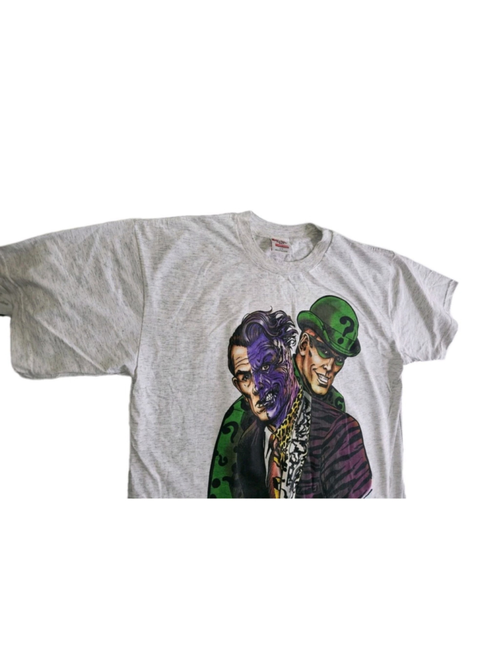 Batman Forever Riddler Jim Carrey & Two Face Vintage 1995 T-Shirt DC Comics RARE - Picture 10 of 16